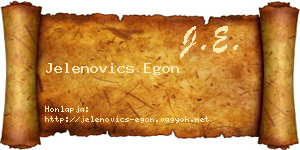 Jelenovics Egon névjegykártya